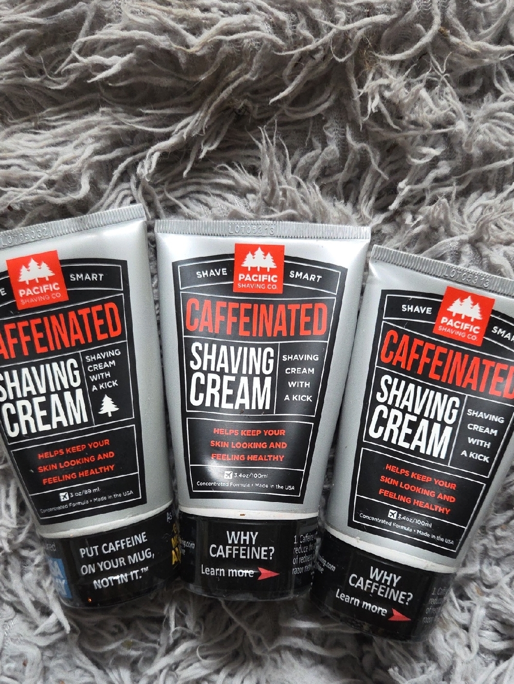 🔥3 Pacific Caffeinated Shaving Cream Bundle